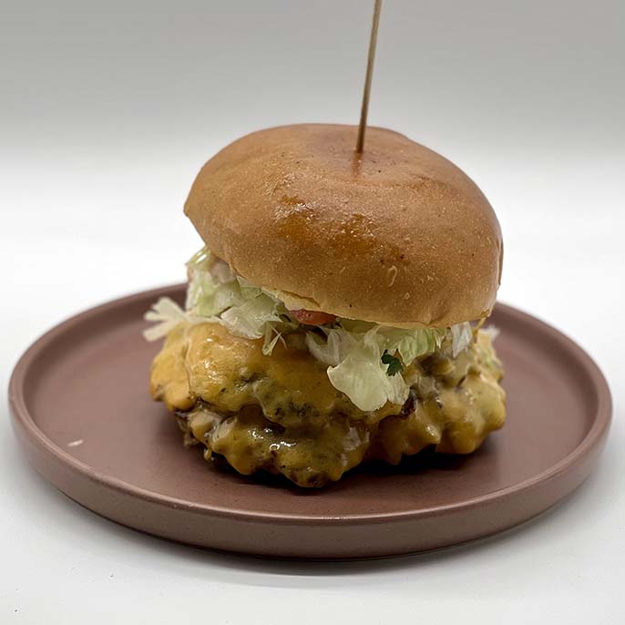 Menü Double Cheese Burger mit Beilage